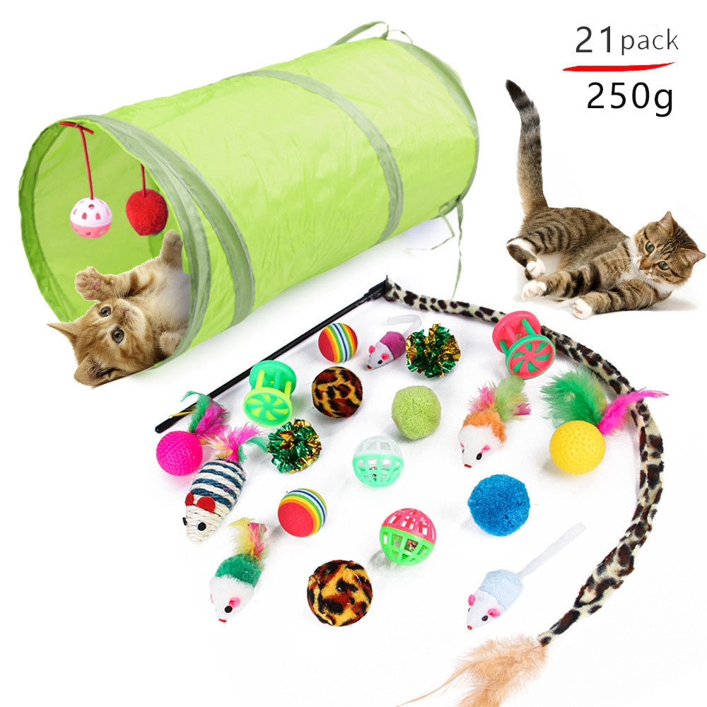 Kit brinquedos para gatos [ KITS COM TÚNEL EM PROMOÇÃO! ]