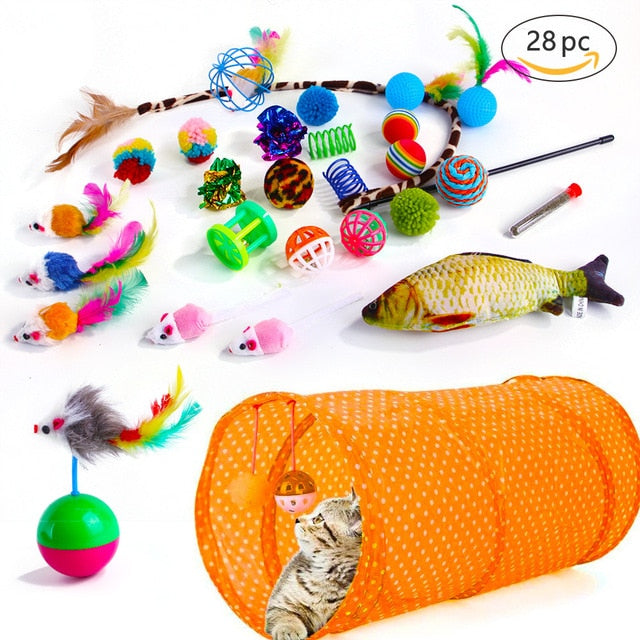 Kit brinquedos para gatos [ KITS COM TÚNEL EM PROMOÇÃO! ]