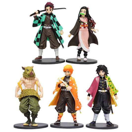 Colección de figuritas Demon Slayer Kimetsu no Yaiba (pack 6 UN)