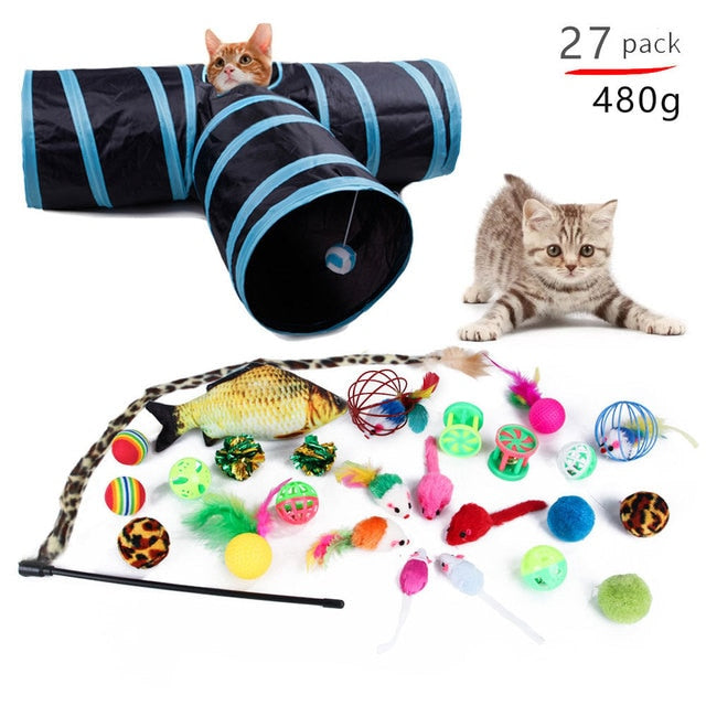 Kit brinquedos para gatos [ KITS COM TÚNEL EM PROMOÇÃO! ]