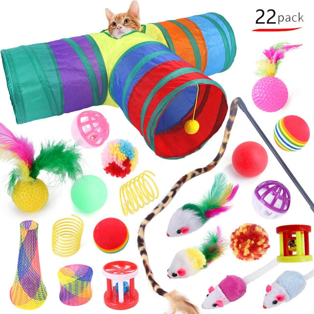 Kit brinquedos para gatos [ KITS COM TÚNEL EM PROMOÇÃO! ]