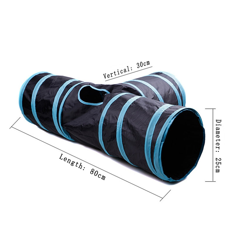 Collapsible tunnel for cats